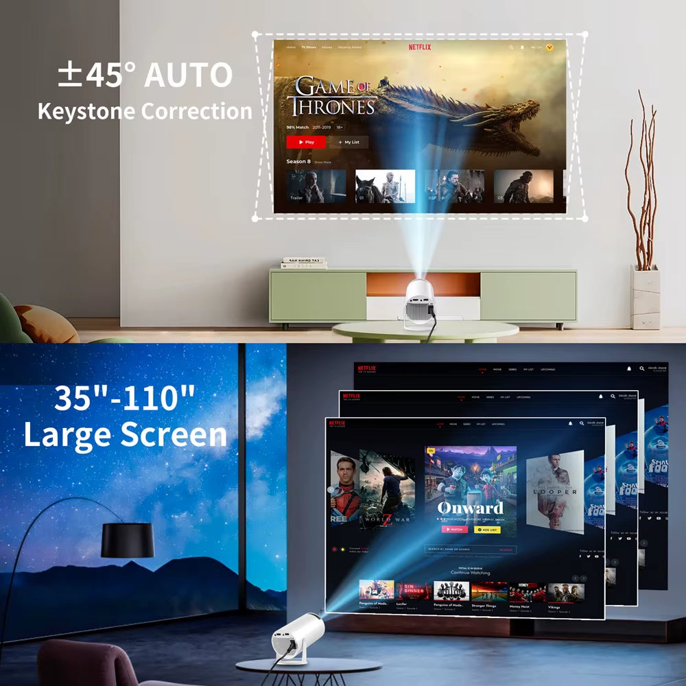 HY300 Mini Projector 720P Android 11 Support 4K 1080P Dual WIFI Hy320 Game Control Video Player Home Theater Projectors Cheapter